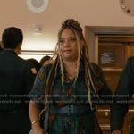 Karen’s blue floral print shirtdress on 9-1-1