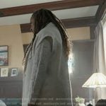 Karen’s navy printed colorblock pants on 9-1-1