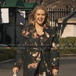 Karoline Leavitt’s black floral coat on Today