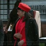 Kat’s black studded coat on Beyond the Gates