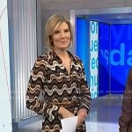 Kate’s brown swirl print shirtdress on NBC News Daily
