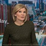 Kate’s green textured mesh top on NBC News Daily