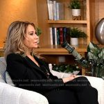 Kathie’s leopard cami and black suit on Today