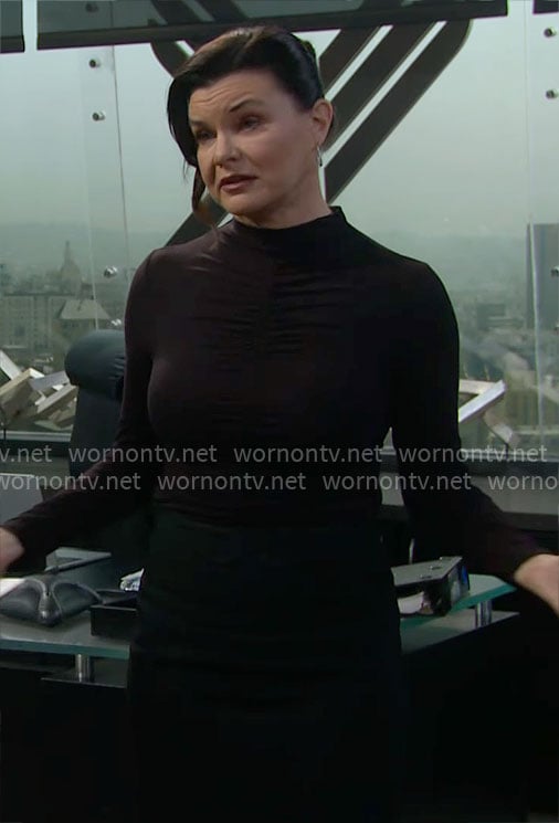 Katie’s ruched front top on The Bold and the Beautiful