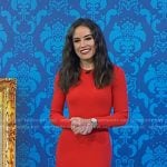 Kaylee's red ribbed midi dress on Today