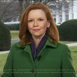 Kelly O’Donnell’s green coat on Today
