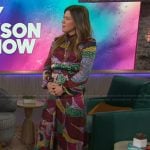 Kelly’s abstract print dress on The Kelly Clarkson Show