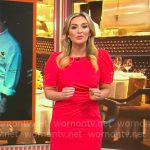 Kelly O’Grady’s red puff-sleeve dress on CBS Mornings