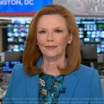 Kelly O’Donnell’s teal floral blouse on Today