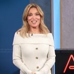 Kit’s off shoulder cardigan on Access Hollywood