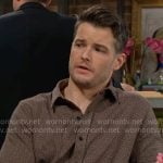 Kyle’s brown checked shirt on The Young and the Restless