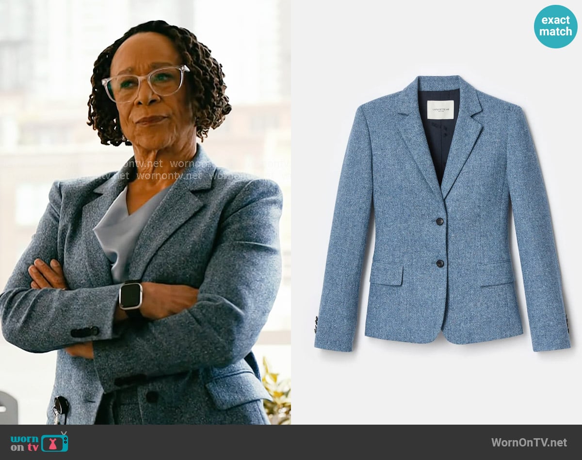 Sharon’s blue blazer on Chicago Med