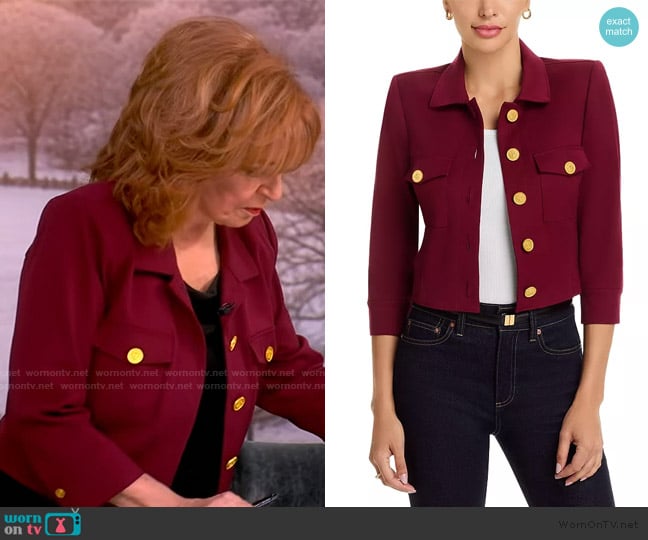 L'Agence Kumi Button Front Crop Jacket worn by Joy Behar on The View