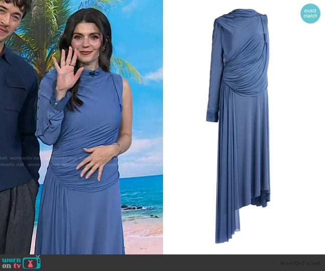 Lanvin Draped Long Dress worn by Emily Bader on Today