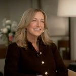 Lara’s burgundy cardigan on Good Morning America