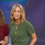Lara's green belt on Good Morning America