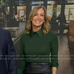 Lara’s green collared sweater on Good Morning America