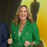 Lara’s green tweed blazer on Good Morning America