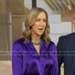 Lara’s purple silk blouse on Good Morning America