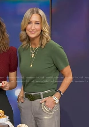 Lara’s green belt on Good Morning America
