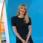 Laura Dern’s black floral knit dress on Today