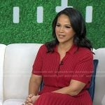 Laura’s red ribbed polo dress on Today