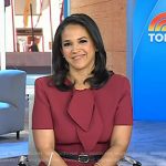 Laura’s red tie neck dress on Today