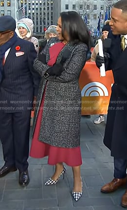 Laura's plaid heel pumps on Today