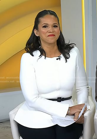 Laura’s white peplum jacket on Today