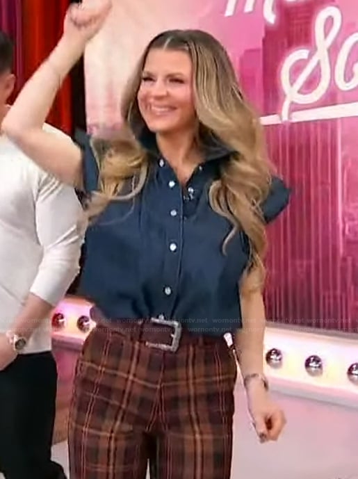 Lauren Sorrentino's denim top on Sherri