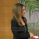 Rhiannon’s black leather panel blazer on Good Morning America