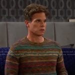 Leo’s spece dye stripe sweater on Days of our Lives