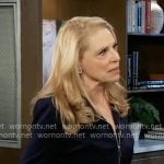 Liesl's navy zip jacket on General Hospital