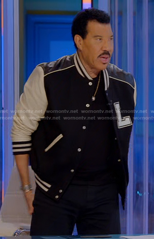 Lionel's black and white varsity jacket on American Idol