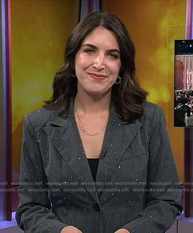 Liz's grey pinstripe blazer on Today