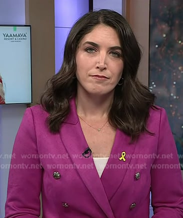 Liz's purple suede blazer on Today