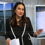 Morgan’s black contrast trim blazer on NBC News Daily
