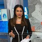 Morgan’s black contrast trim blazer on NBC News Daily