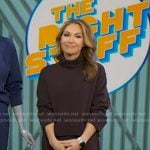 Lori’s brown turtleneck sweatshirt and pants on Good Morning America