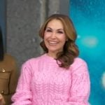 Lori’s pink cable knit sweater on Good Morning America