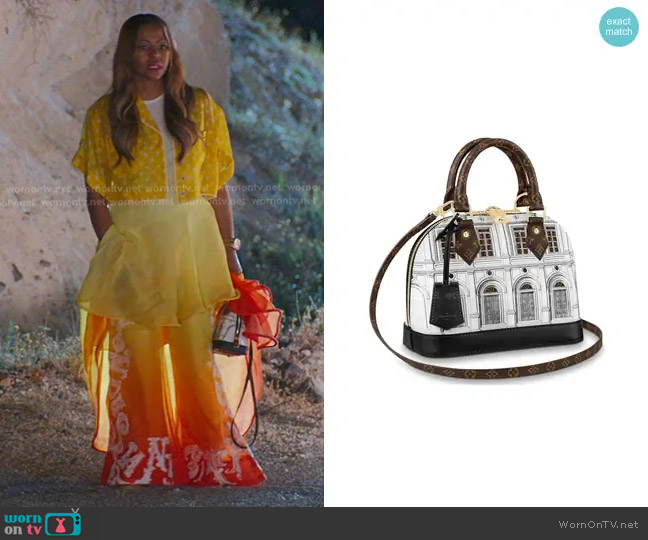 Louis Vuitton x Fornasetti Alma Handbag worn by Mary Cosby on The Real Housewives of Salt Lake City