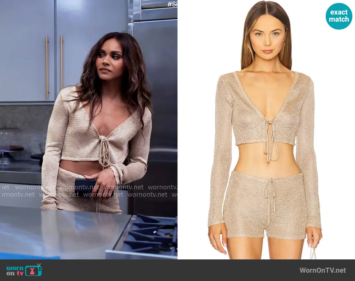 lovewave The Ebere Knit Top worn by Cheyenne Barnes (Jordan Coleman) on Tyler Perrys Sistas