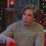 Lucas’s green ribbed marled sweater on Days of our Lives