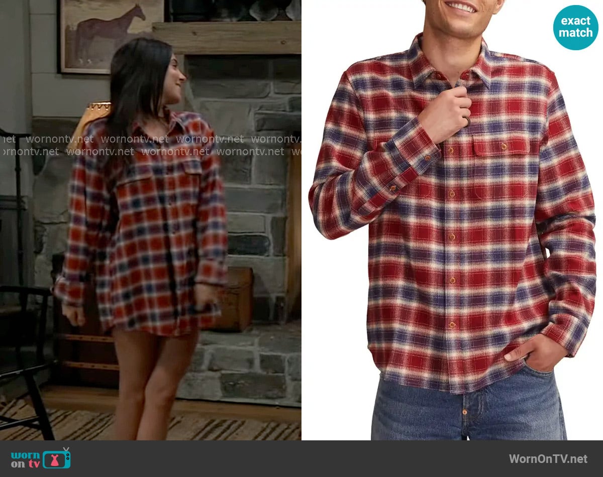Molly’s red plaid shirt on General Hospital