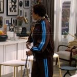 Lucretia’s brown side stripe tracksuit on The Upshaws