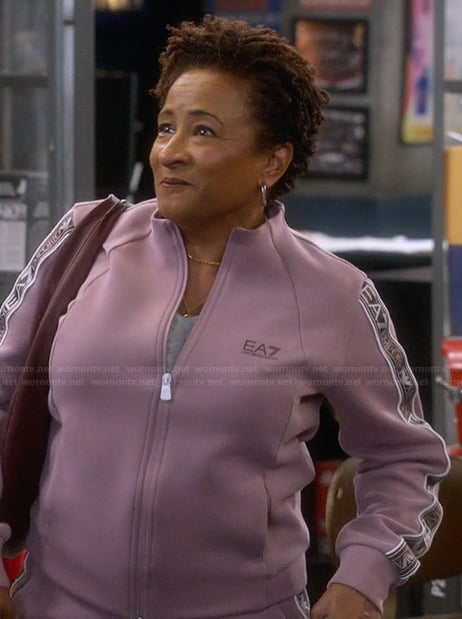 Lucretia’s pink track jacket on The Upshaws
