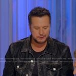 Luke's black washed denim jacket on American Idol