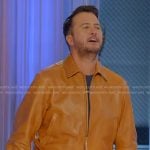 Luke's camel leather jacket on American Idol