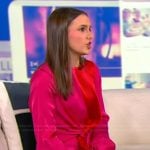 Lulu Gribbin's pink tie front dress on Tamron Hall Show