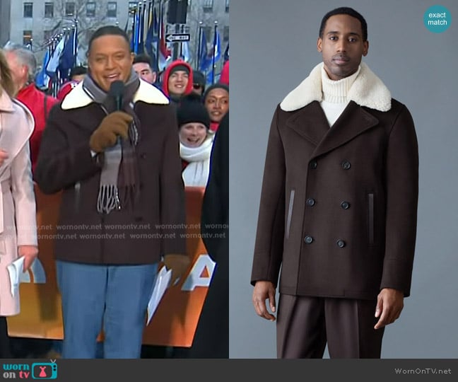 Craig’s brown coat with shearling collar on Today